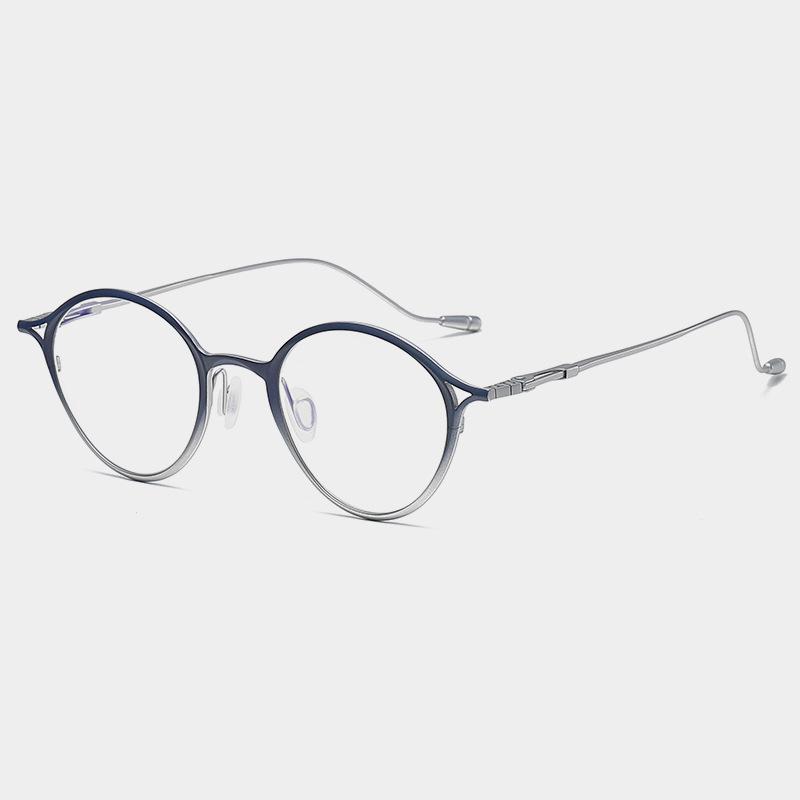

Brand Replication Oval Titanium Eyeglasses Gradient Design Women Retro Glasses Frame 2025 New Fashion Spectacles No Lens