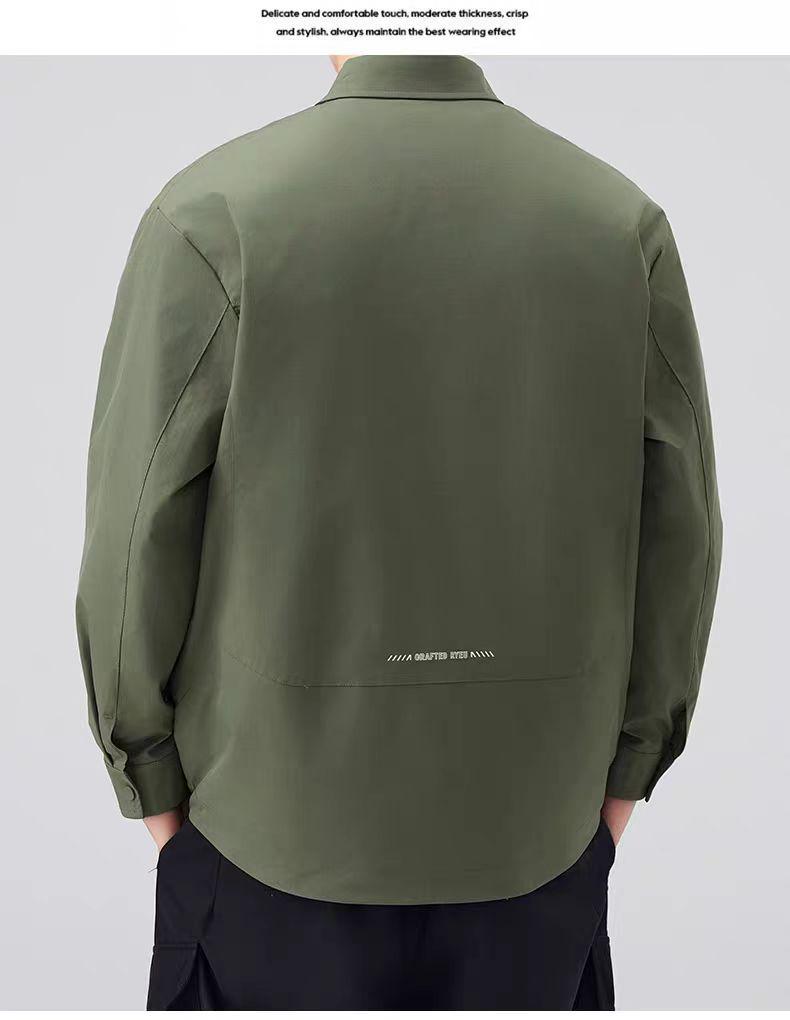 2025 Autumn Men's Japanese Retro Workwear Jacket: Casual Trendy Lapel Outerwear with High-End Feel