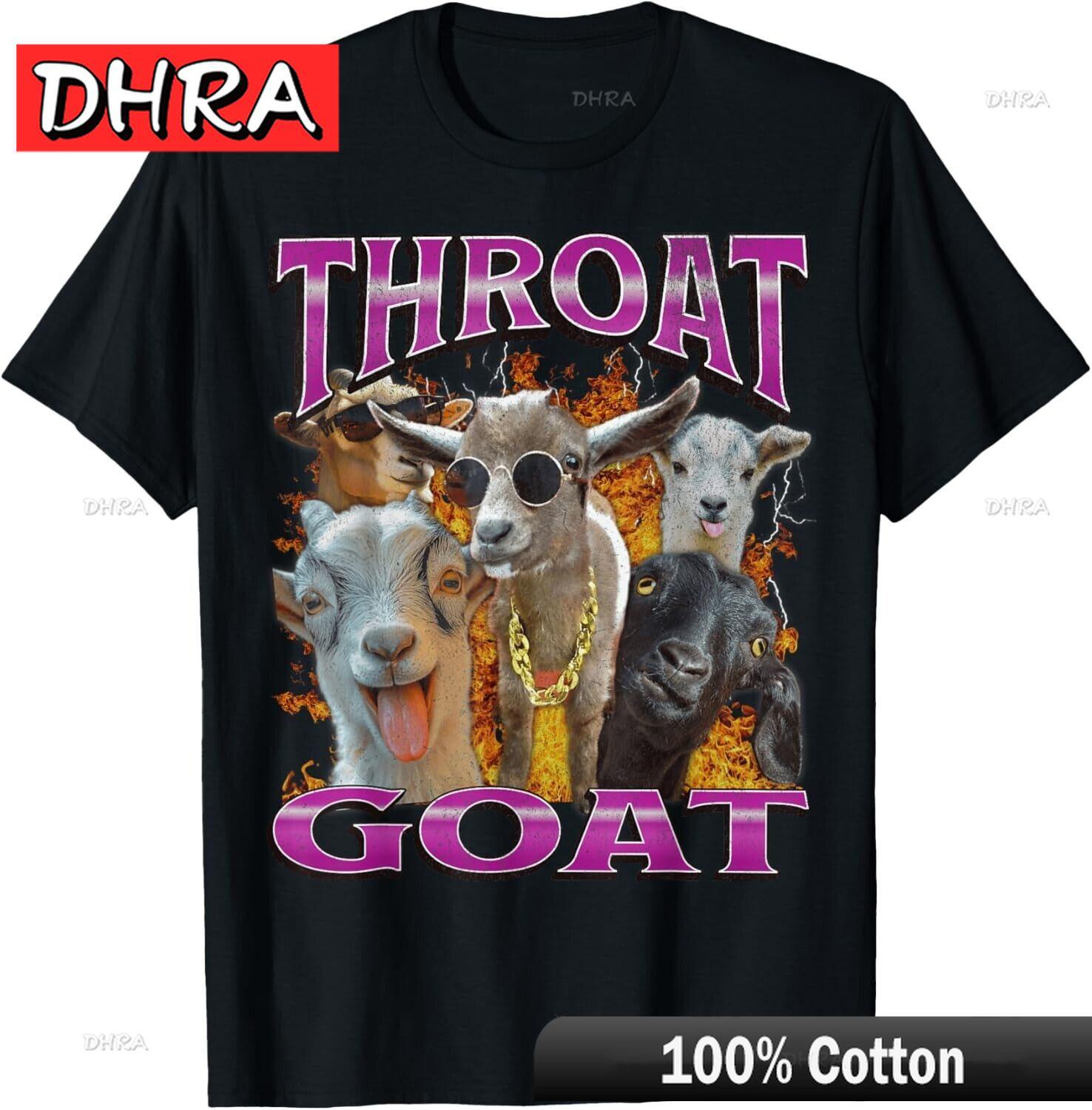 

Throat Goat Funny Offensive Adult Humor Bootleg Graphic T-Shirt Classic Comfy Bold Tee Chic Retro Stylish Shirt Printed Couples 4XL