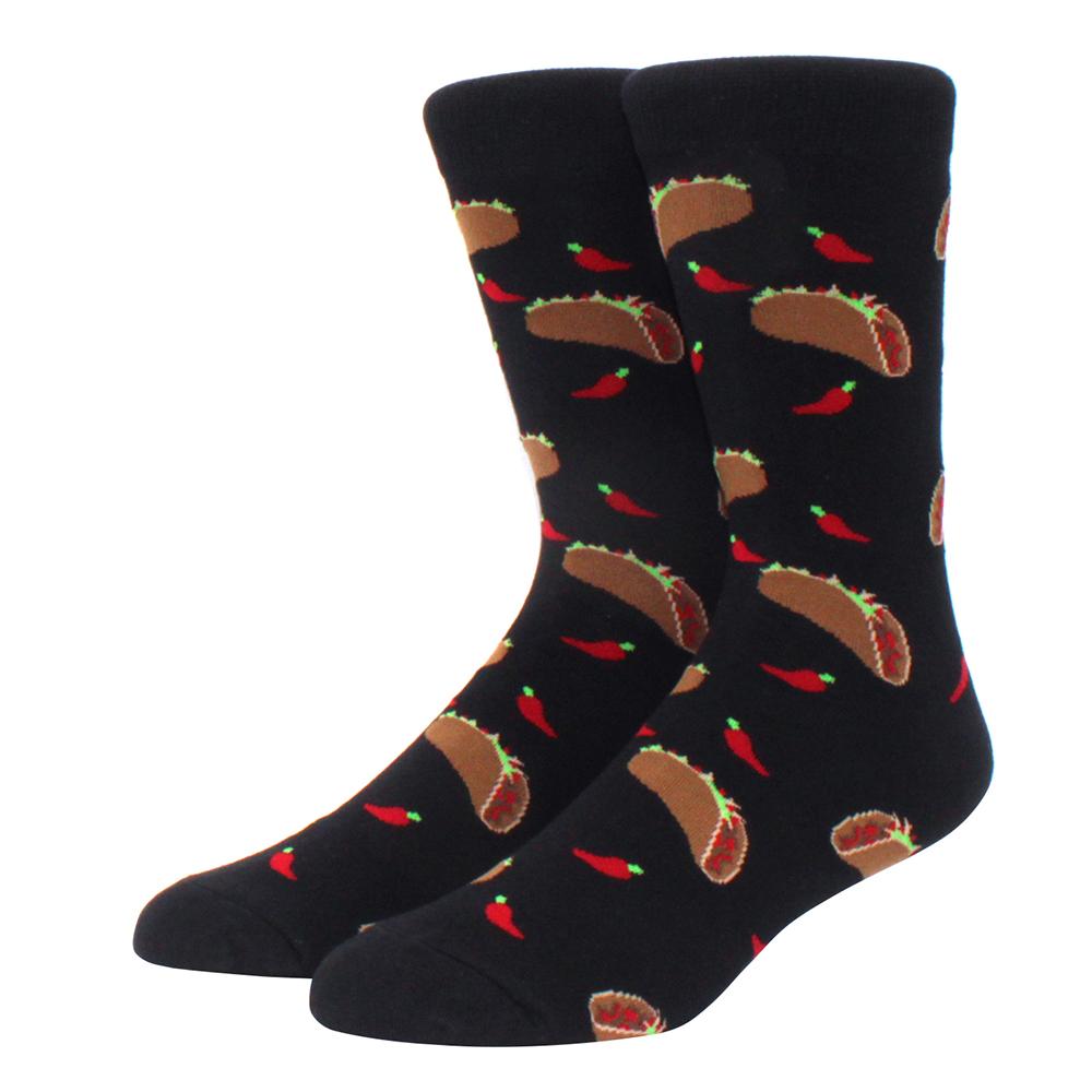 brand new men's socks colorful combed cotton crew socks Jacquard striped knee high socks for Funny men business casual dress