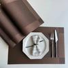 4pcEuropean Style Western Dinner Mat Pvc Placemat Hotel Heat Proof Mat Home Waterproof Table Mat Heat Resistance Bowl Mat Coaste