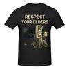 Unisex Respect Your Elders Gaming Control Retro Funny Gamer Retro T Shirt Vintage Big Size Oneck Cotton Sleeve Tshirt