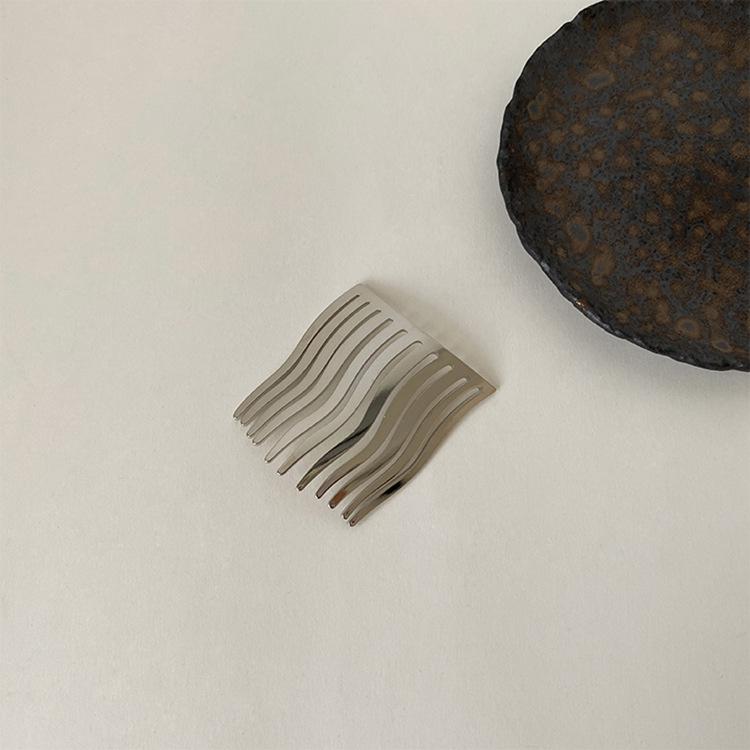 

Корейская простая нескользящая металлическая шпилька-гребень для челки