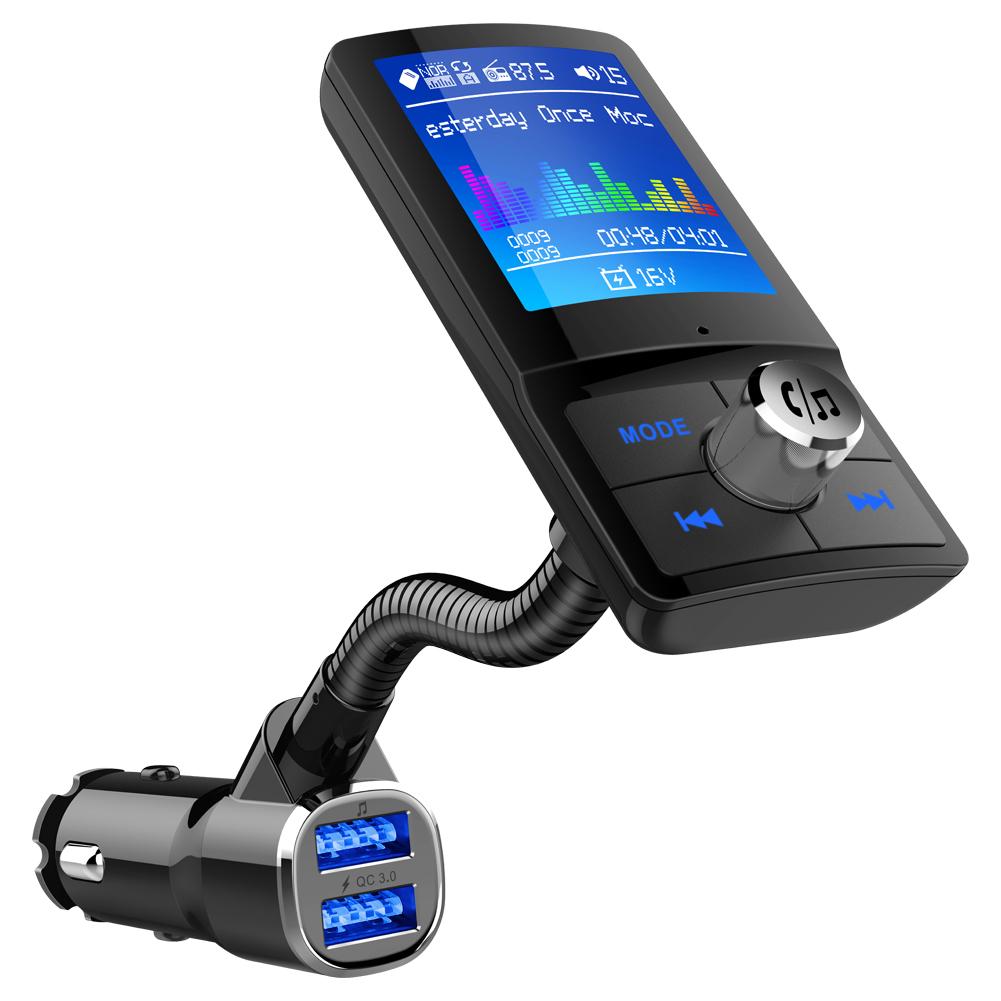 Buy Color Screen FM Transmitter Wireless Car MP3 Audio Bluetooth