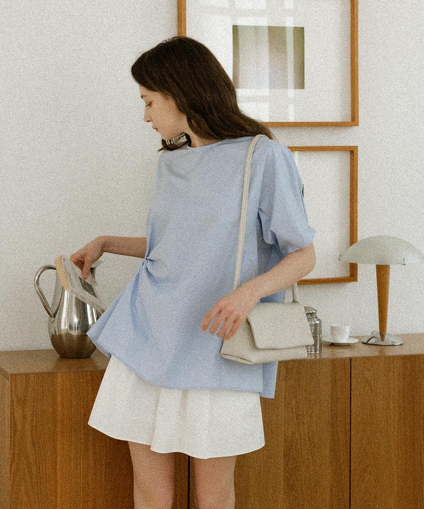 KNOWING Twisted Blouse (Sky)
