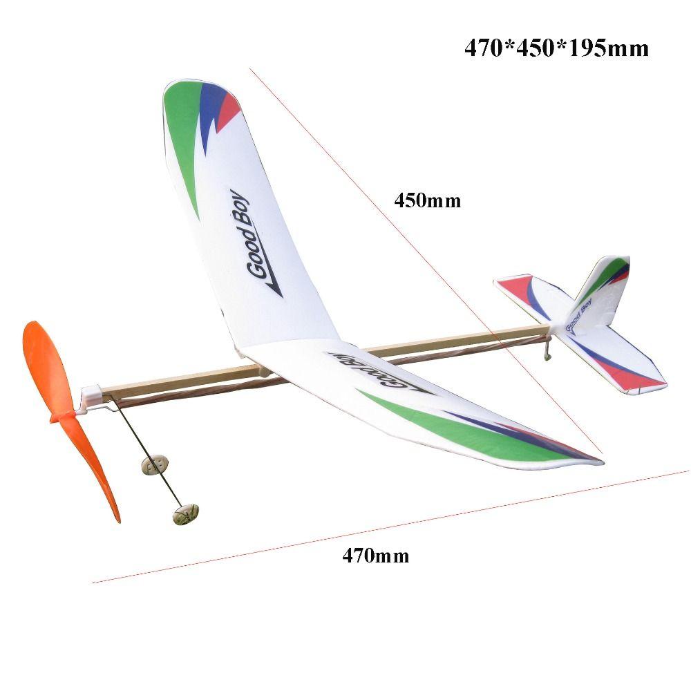 Rubber Bands Power DIY Airplane Model Multicolors Foam Plane Flying Glider for Kids Outdoor