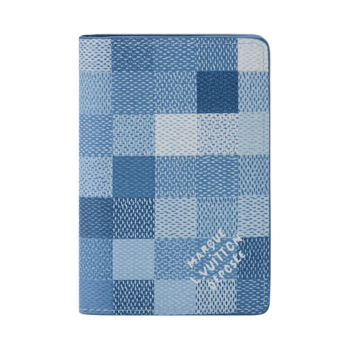 

Louis Vuitton Pocket Organizer Damoflage Coated Canvas Card Holder Men Wallets Indigo M28609 Gift Set(Basic Set+Box+Shopping Bag)