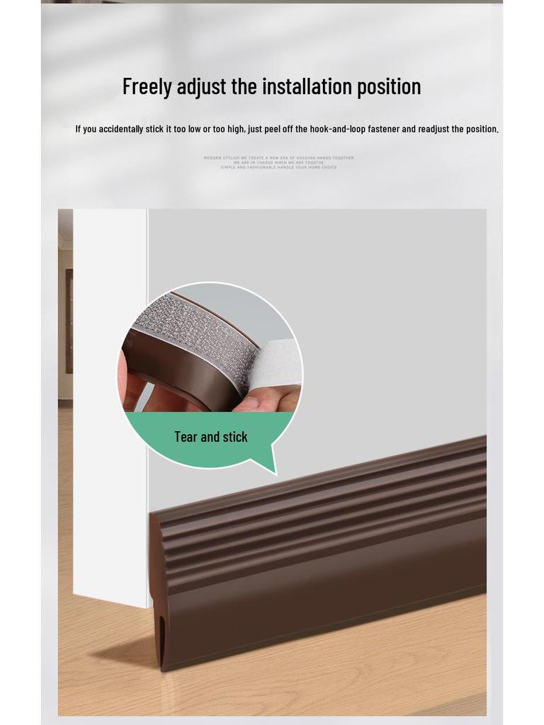 Silicone Door Draft and Soundproofing Strip - Windproof, Theft-Resistant, Bottom Gap Sealer for Entrance Doors.
