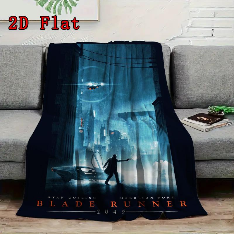 Blade Runner 2049 2D Flat Pattern Flannel Blanket High quality All Seasons Warmth and Comfort Perfect for Christmas Gifts.SMT0917261