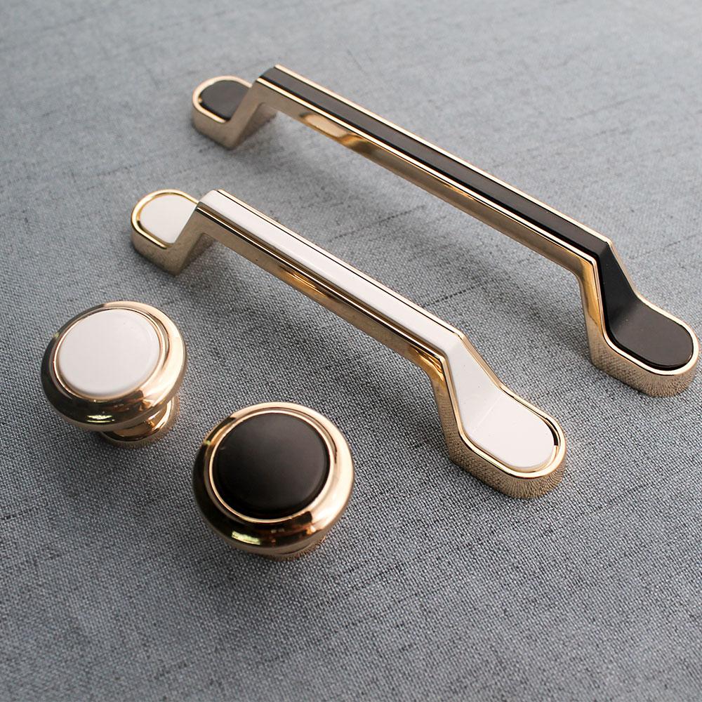 Black Gold Door Handle Cabinet Aluminium Profile Furniture Handles & Knobs