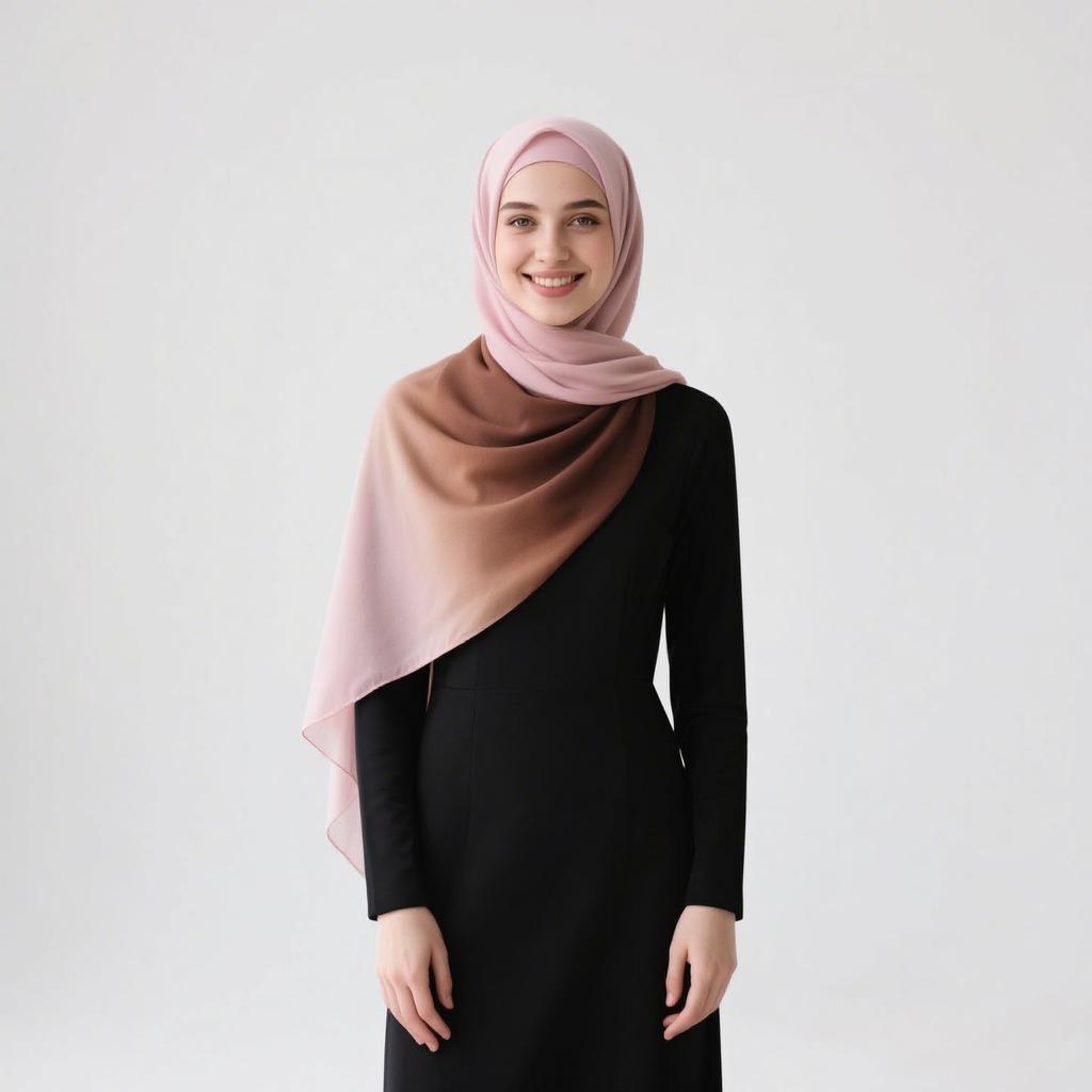 Gradient Viscose Hijab Scarf Woman Muslim Hijab Shawls Lady Fashion Long Wraps Summer Breathable Headband Ethnic Islam Headscarf