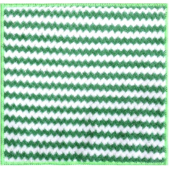 Microfiber Wavy Dishcloth Kitchen Absorbent Dishcloth Cleaning Cloth Thickened Dishcloth Scouring Cloth (Blue)