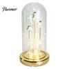 Festival Theme Decoration Halloween Indoor Light Up Ghost in Dome Cloche, Cute 3 Mini Figurine Party Supplies Night with Warm LED for Home Table