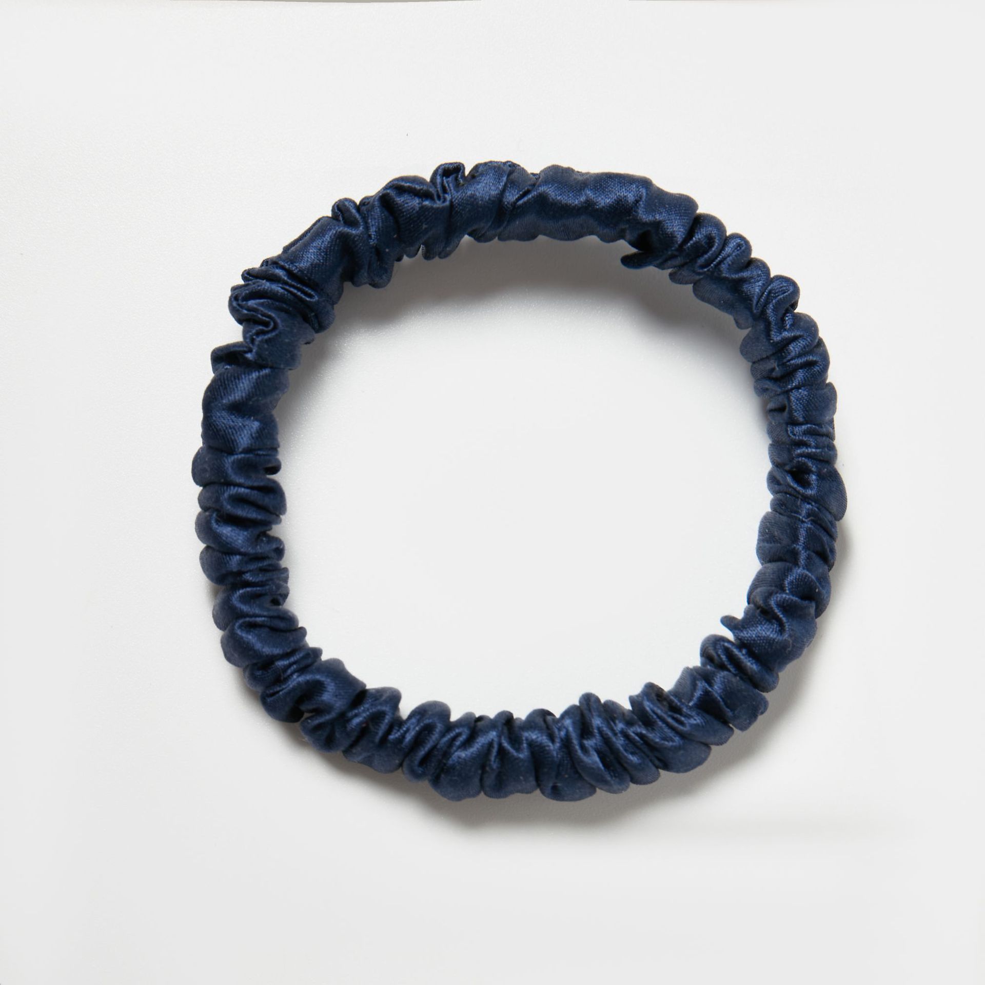 In Stock 1cm Thin Mulberry Silk Hair Tie Custom Pattern Silk Scrunchie for Women Hair Accessories