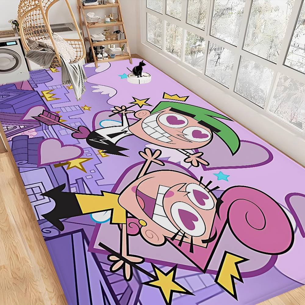 Cartoon The F-Fairly O-OddParents Entrance Door Mat Washable Non-Slip Living Room Sofa Chairs Area Mat Kitchen Welcome Doormat