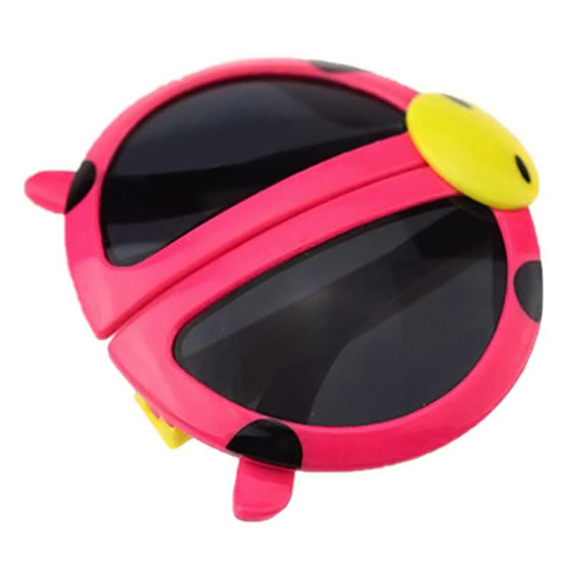 Niedliche Marienkäfer-Baby-Jungen-Mädchen-Cartoon-Käfer-Sonnenbrillen-Schutzbrillen-Brillen-faltbare Kinderbrille