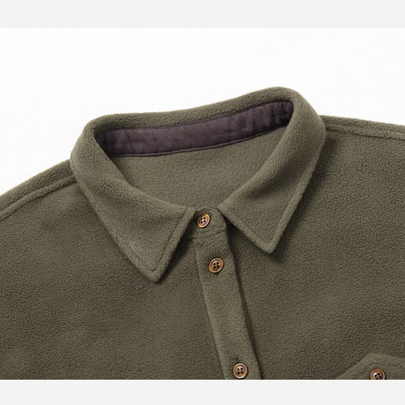 Women's Soft Thickened Wool Blend Fleece Shirt - Autumn/Winter Casual Wear