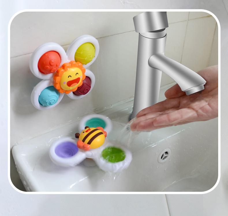 Suction Cup Fidget Spinner Teether for Infants - Early Learning Toy