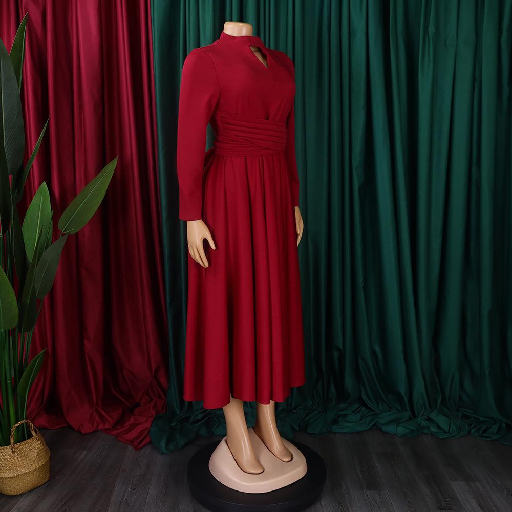 Damen Übergröße Plissee Afrikanisches Swingkleid - Neue Mode