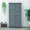 39.5 X 79cm Fir Wood Garden Shed - Grey