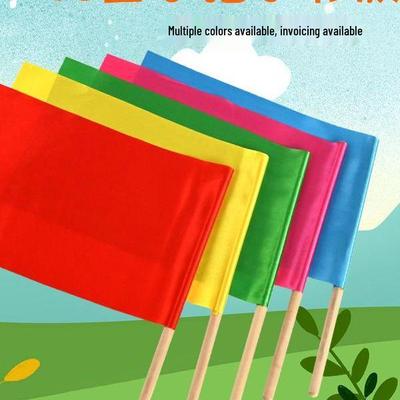 Bunte Handflaggen mit Holzgriff für Kindertanz und Bewegung