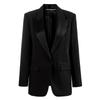 Nanyou Women's High-End Acetate Blazer - Spring/Summer 2025 Loose Fit, Drapey Patchwork Design
