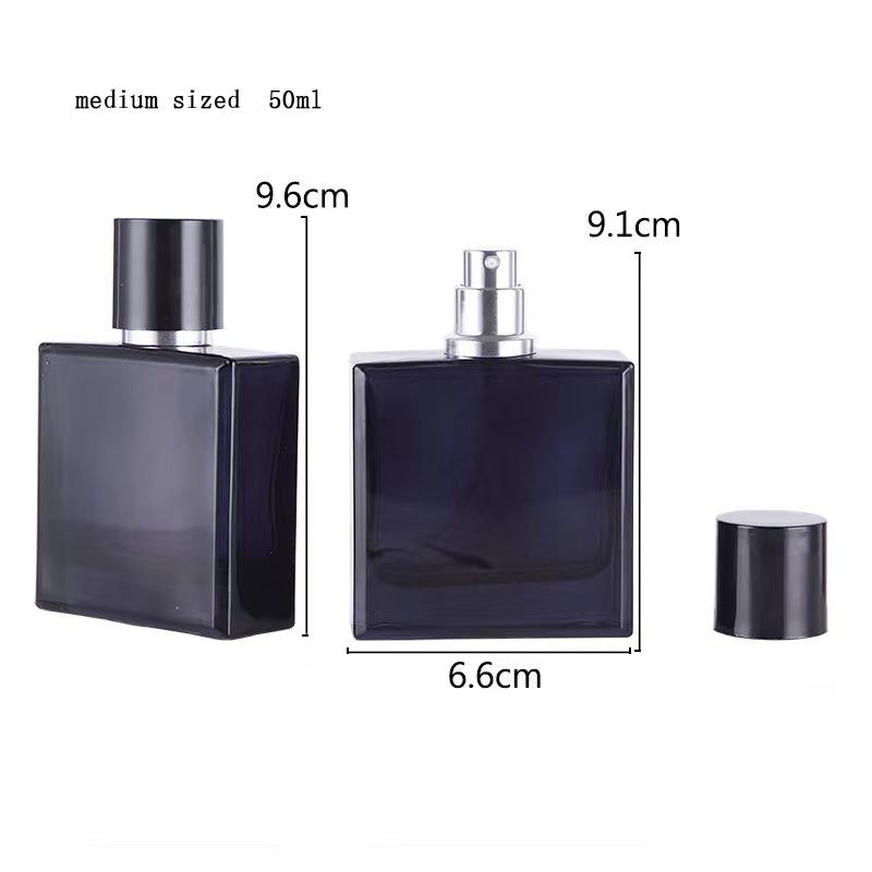 

Многоразмерный глянцевый черный флакон с дозатором духов, 1 шт., высококачественный портативный стеклянный распылитель для макияжа 50ml