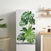 Potted Green Plant Wall Sticker Turtle Back Bamboo Leaf Decor for Restaurant Living Room Balcony Glass Door Bathroom Vinyl Adhesive Decal