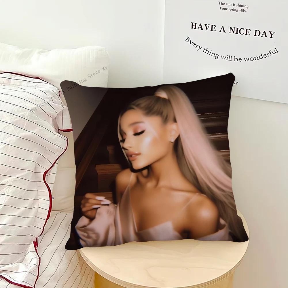 A- Arianas Singer G-Grande Pillow Case Square Pillow Bedroom Sofa Leisure Comfort Cushion Car Living Room Home Decoration