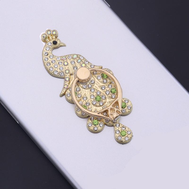 

Кристаллическая форма павлина, вращающаяся на 360 градусов, подставка для кольца на палец, держатель с пряжкой для мобильных телефонов