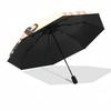1pc Sturdy 8-Bone Auto Umbrella, LABUBU Umbrella, Digital Printed, Foldable Umbrella for On-the-Go Outdoor Use