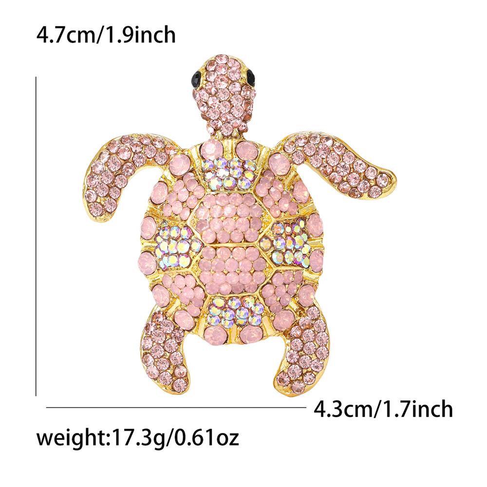 Fashion Alloy Rhinestone Inlaid Turtle Brooch Creative Personality Brooch Wholesale Of Women s Clothing Accessories золотой