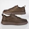 Mens Casual Shoes Fashion Breathable White Shoes High Quality Leather Skate Shoes Luxury Brand Lace Up Handmade Designer Shoes
