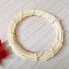 Beige Indonesian Rattan Christmas Wreath - Festive Décor for Weddings, Shop Windows, or Door Hanging