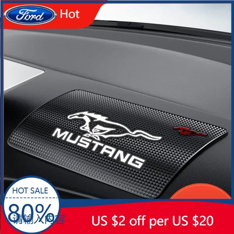 Car Sticker 2026 Hot For Ford New Car Ornament PVC Anti-Slip Mat Sticky Pad Dashboard Non Slip Mat For Ford Mustang GT500 GT350