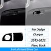 For Dodge Charger 2015-2022 Piano Black Central Control Radio CD AC Panel Trim Cover Car Interior Decoration Accessories Sticker