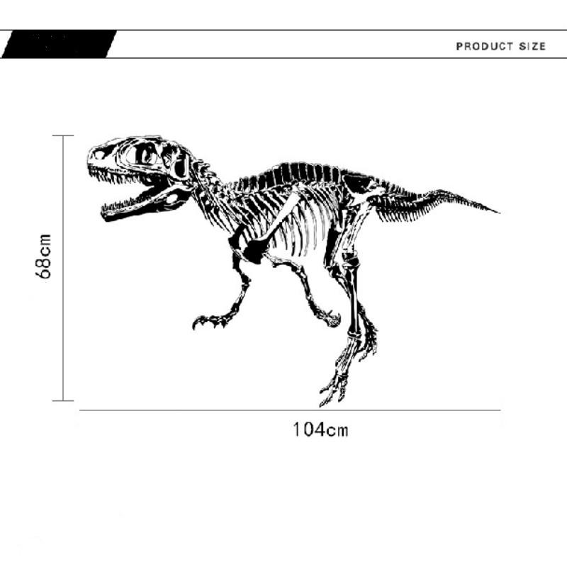 

Творчі наклейки на стіні динозавра скам янілий скелет силует вітальні спальня дослідження стіни наклейки чорний