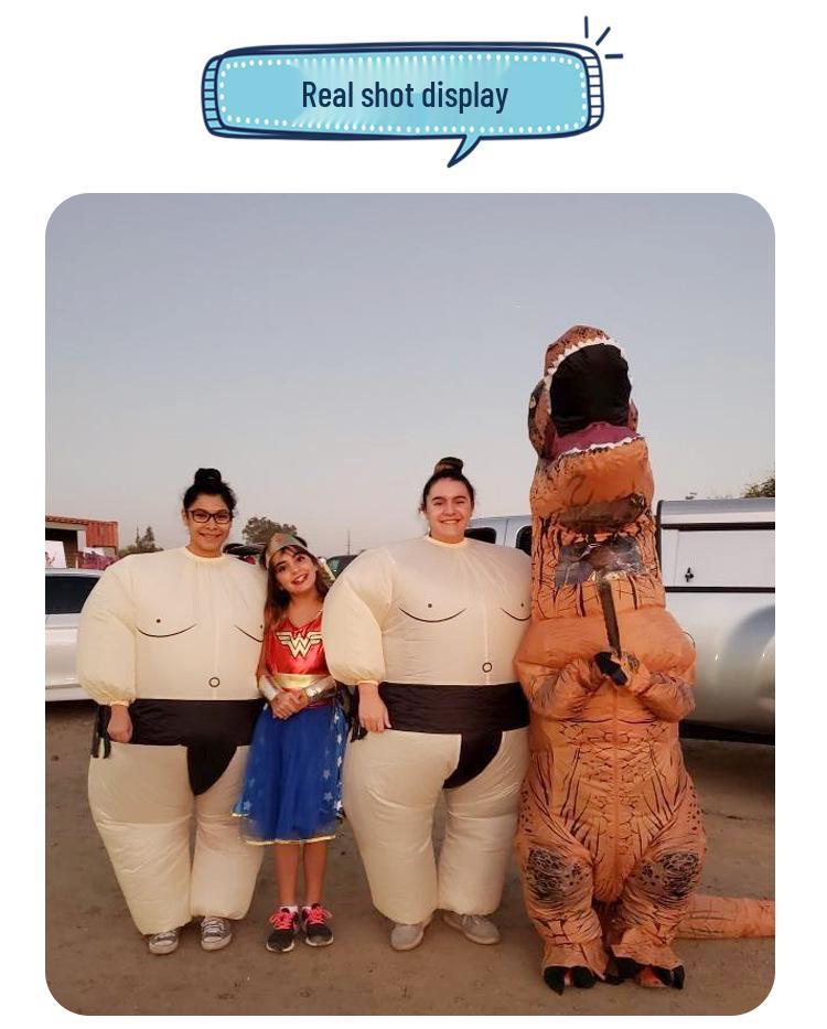Inflatable Sumo Costume - Halloween Festival Prank for Large Adults