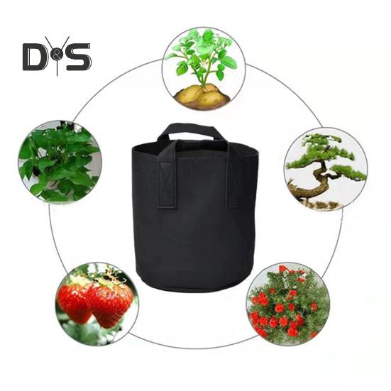 Saci de creștere din pâslă îngroșată, saci de creștere a plantelor cu mânere, saci de plantare respirabili, ghivece pentru flori, roșii, castraveți