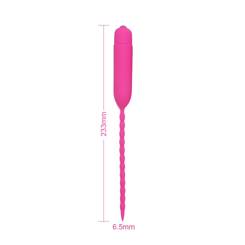 Urethral Sounding Vibrators 5.5-7.5mm Silicone Penis Plug Urethal Sound Vibration Masturbators For Men Urethra Insertion Toys
