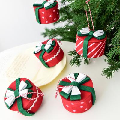 Mini Boîtes à Bonbons de Noël Ornements Petites Boîtes Cadeaux Décoration à Suspendre à l'Arbre pour Décoration de Fête de Noël Nouvel An