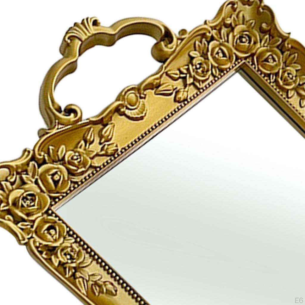 Decorative Mirror Tray Serving Platter Bread Vanity Tray, Platters for kitchen