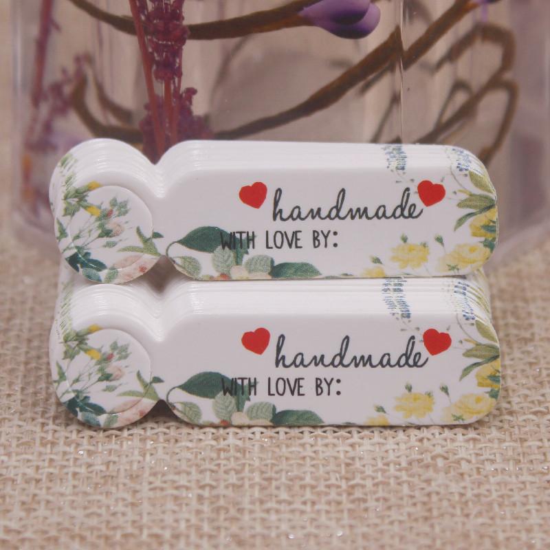 

5 * 1,30 см 100 штук свадебных бирок, ручная работа с подарками с любовью, свадебные бирки/коробки/конфеты 100tag