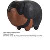 Kleine Holz-Hundefigur, Handgeschnitzte Welpenfigur, Rustikale Sammler-Tierstatue für Heim-Schreibtischdekoration, Geschenke für Hundeliebhaber