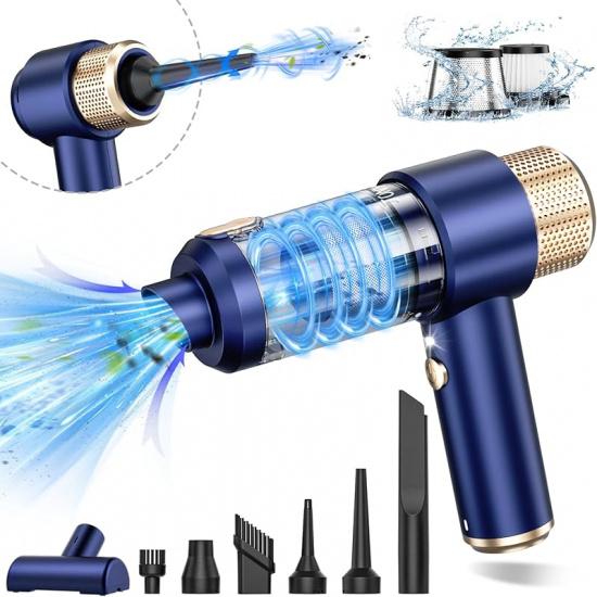 JONYJ Handheld Car Vacuum Cleaner, 16000PA Hand Held Vacuum Portable Cordless, 2 In 1 Air Duster and Vacuum Cleaner with LED Light, Multi-Nozzles,