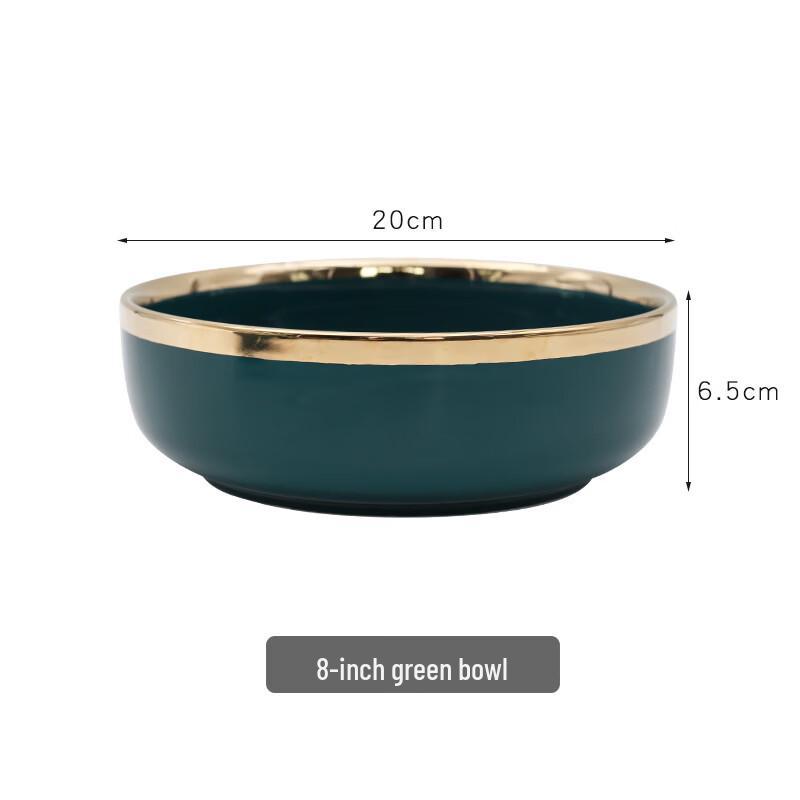 Abay European Style Gold Rim Ceramic Bowl