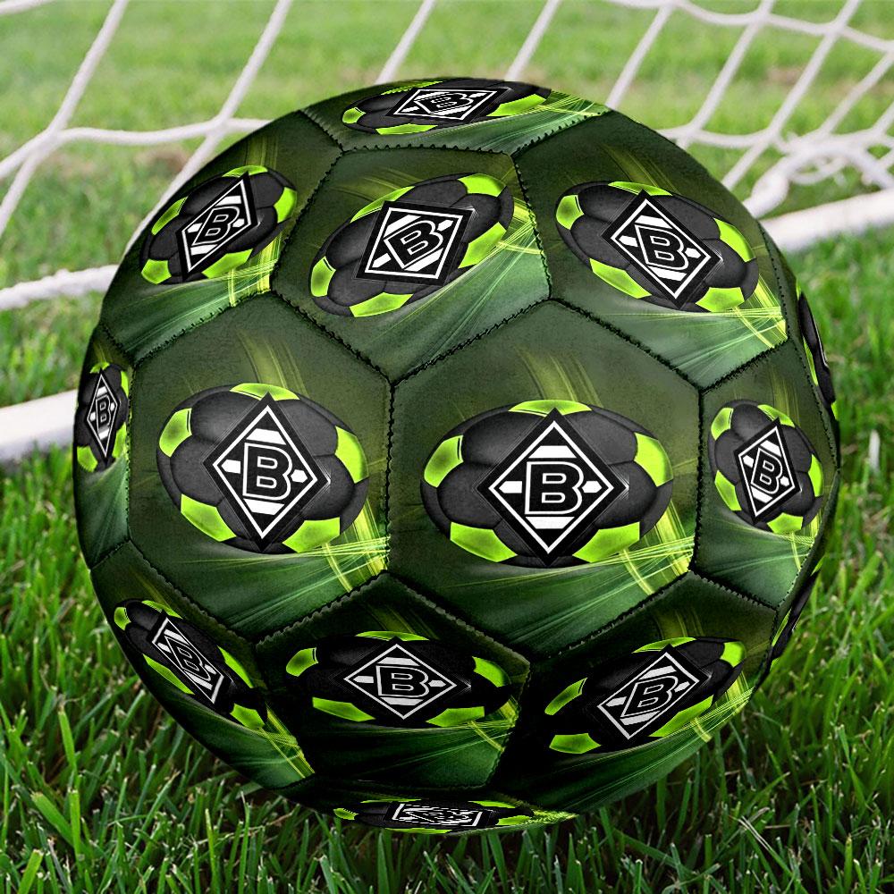 Borussia Monchengladbach Print Size 5 Soccer Ball, Standard Match Football for Sports Game and Team Practice, Ideal Gift for Soccer Fans