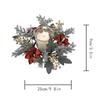 Christmas Candlestick Wreath Artificial Flowers Candle Ring Xmas New Year Table Decoration Candle Holder Garland Party Decorate