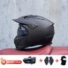 Full Face Motorcycle Helmet With Detachable Bluetooth Module ABS Shell Unisex All Season Retro Style