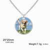 Collana Ciondolo Rotondo Cuore Rettangolo con Foto Personalizzata Acciaio Inossidabile Gioielli per Donna Uomo Famiglia Regalo di Compleanno